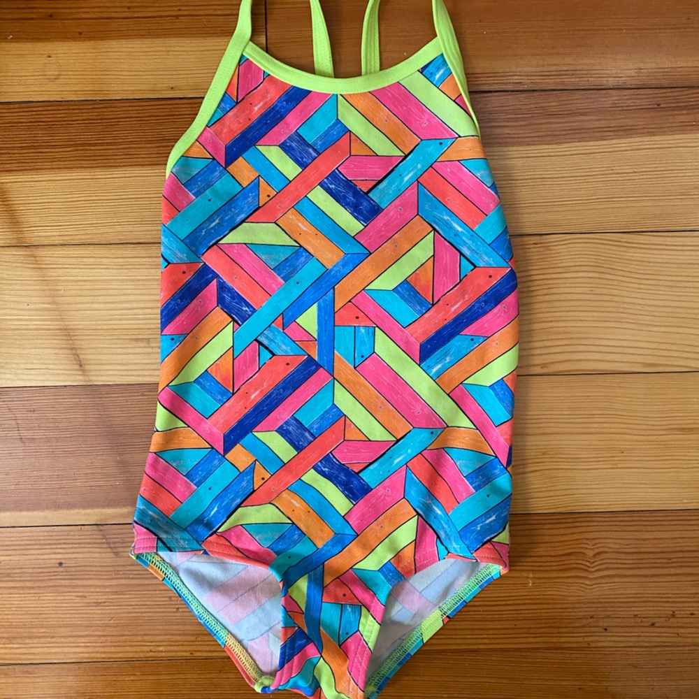 Funkita Australian competitive swimwear girls 3T one piece swimsuit neon